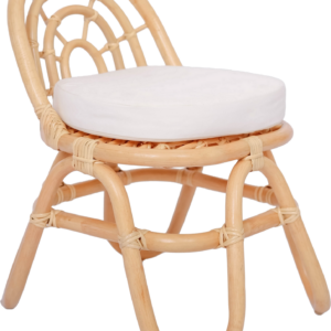 Børnestol Nordlys Furniture Pulau i håndflettet natur-rattan med aftagelig polstret hynde H49ÃB36ÃD42 cm